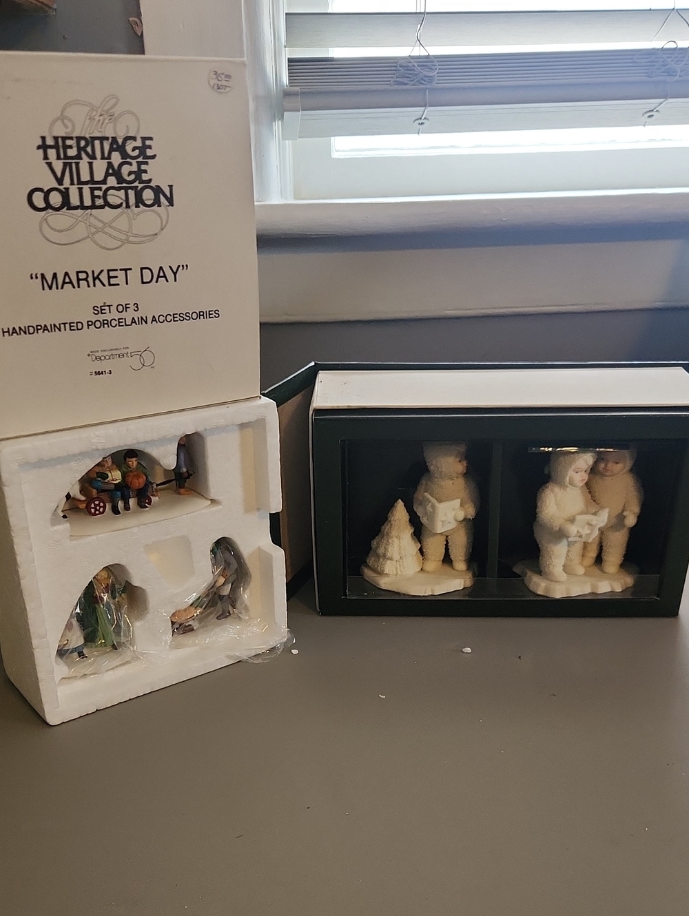 Dept.56 Snowbabies 7942-1, 5641-3 "Twinkle Little Stars" "Market Day Set